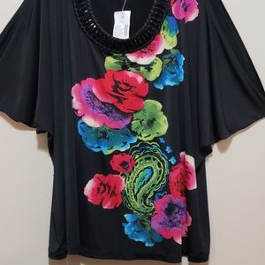 🎀CUTE BLACK, RED, BLUE AND PINK BLOUSE🎀